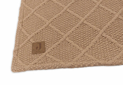 Couverture Berceau 75x100cm Check Knit biscuit/Teddy Fleece - JOLLEIN 517-511-68041 8717329386723