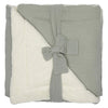 Couverture peluche double gaze & microfibre vert de gris – Mix & Match - BB&CO COUVPEL09 3662159039033