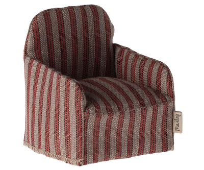 Fauteuil rayé rouge souris - MAILEG 11-4413-01 5707304140450