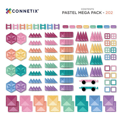 Pack mega pastel 202 pièces magnetiques - CONNETIX CT-P-00202-ME 850036293057