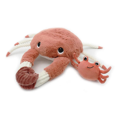 Peluche crabe Cassecou maman et son bébé terracotta Les Ptipotos - deglingos 74600 4895242700391