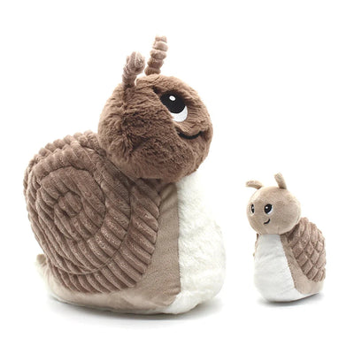 Peluche escargot Speedou maman et son bébé marron beige Les Ptipotos - deglingos 75302 4895242701213