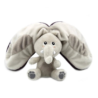 Peluche Velvet l'éléphant/aubergine Flipetz - deglingos 80103 4895242701251