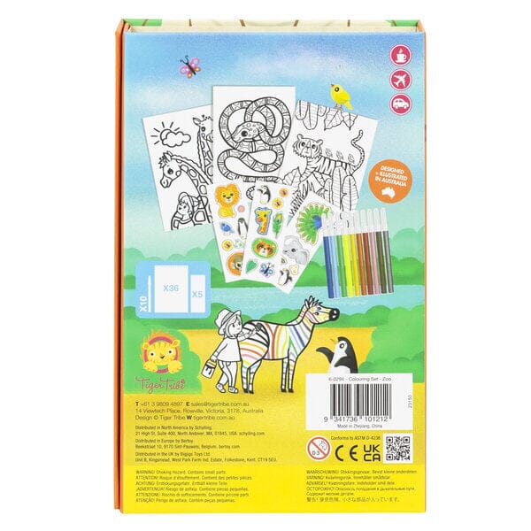 set de coloriage zoo - TIGER TRIBE TT6-0294 9341736101212