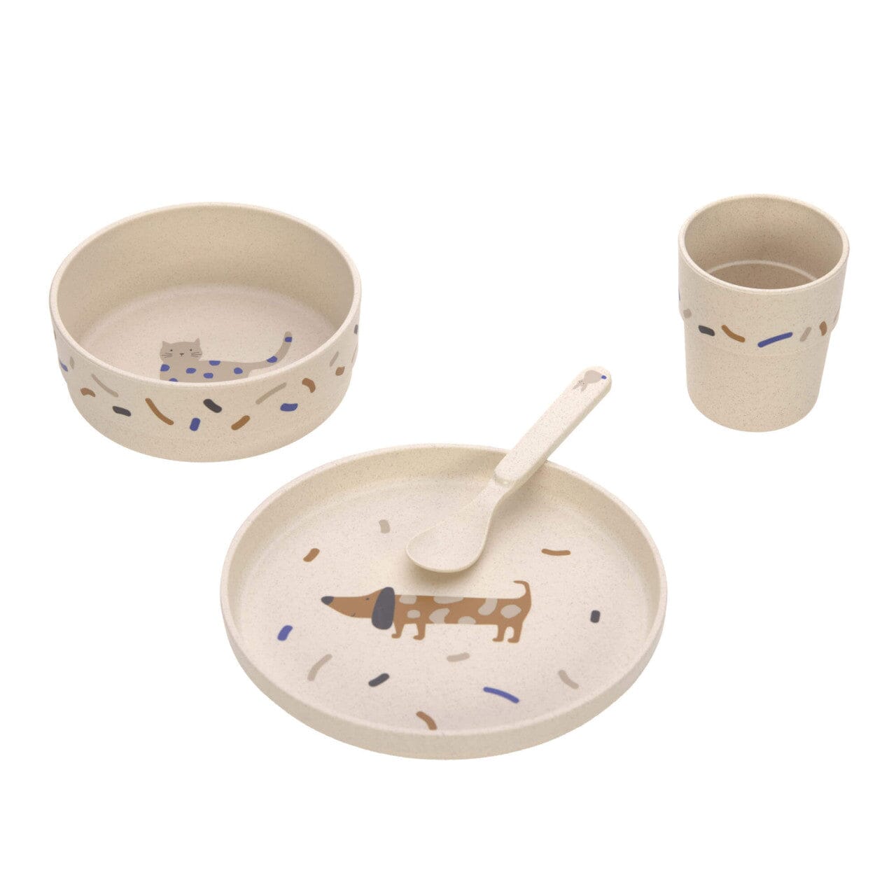 Set de repas Little Mateys bleu roi - LASSIG 1310062082 4066239119285