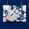 SPACE STATION + STICKERS - POSTER GÉANT - Omy POS74 3760301402060