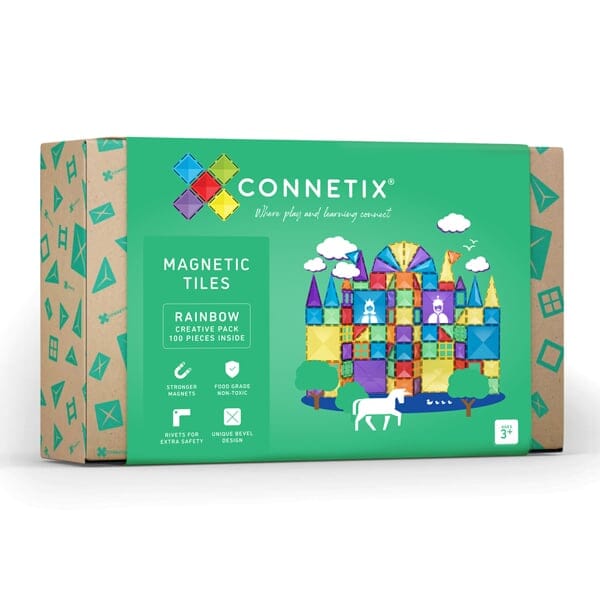 Pack créatif 100 pièces tuiles magnetiques - CONNETIX CON-EU-100 712038855889