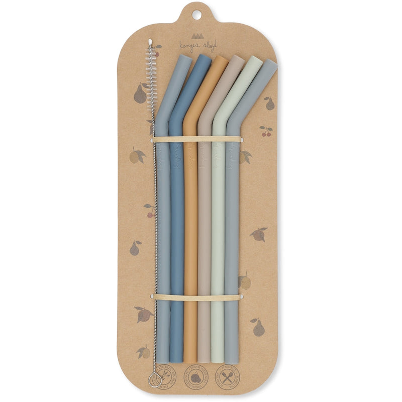 Pack de paille en silicone bleu - Konges Sløjd sk1672 5712982425805