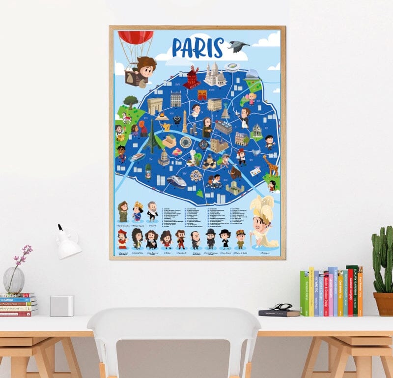 Poster Quelle Histoire Paris + 44 stickers - poppik dis042 3760262411781